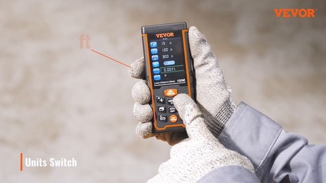VEVOR Laser Measure, 165 ft, ±1/16'' , Pythagorean Mode, Measure Distance, Area and Volume смотреть онлайн