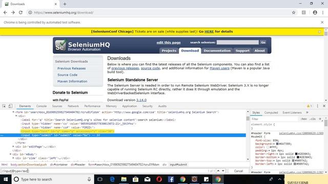 Selenium - Click and Sendkeys смотреть онлайн