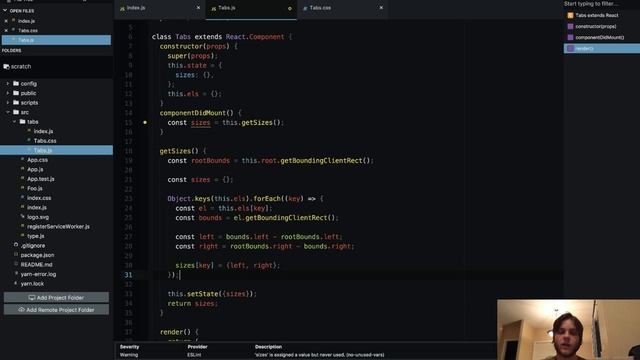 React.js: Building an animated Tabs component смотреть онлайн