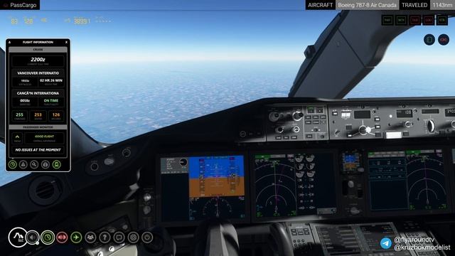 Летим из Ванкувера в Канкун / Kuro Boeing 787-8 / PassCargo / ACA /  MSFS 2020 / RTX3090
