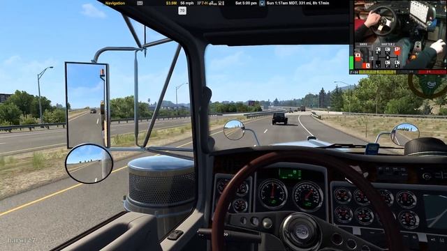 ATS | 124 | Kenworth W900 | Parking? Mission Impossible! | Heavy Scraper from Riverton to Kalispell смотреть онлайн