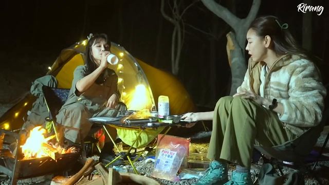 처음 본 여자 둘이 캠핑하면 벌어지는 일(with.한혜진) / 캠핑먹방 / 드렁큰걸스캠퍼