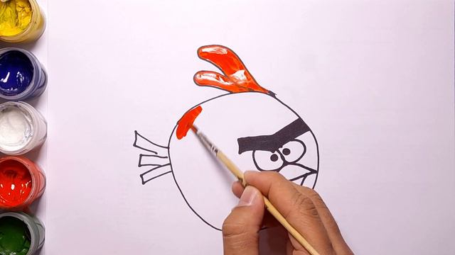 Easy Drawing Angry bird for kids | Нарисовать Angry bird для детей смотреть онлайн