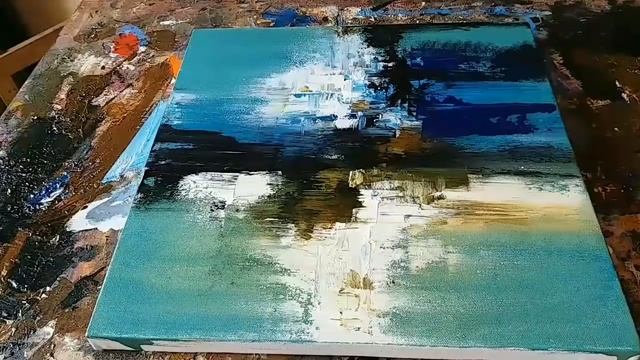 Abstract Painting / Demonstration Of Abstract Painting In Acrylics / Palette Knife