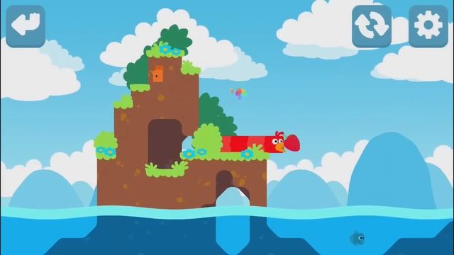 Snakebird: Levels 0, 1, 2, 3, 4 Walkthrough & iOS iPhone 6S Gameplay (by Noumenon Games) смотреть онлайн