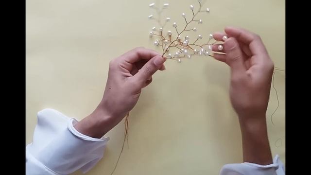 Diy-Pearl Wire Tree/Copper wire tree tutorial/how to make a pearl tree смотреть онлайн