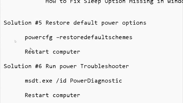 How to Fix Sleep Option Missing in Windows смотреть онлайн