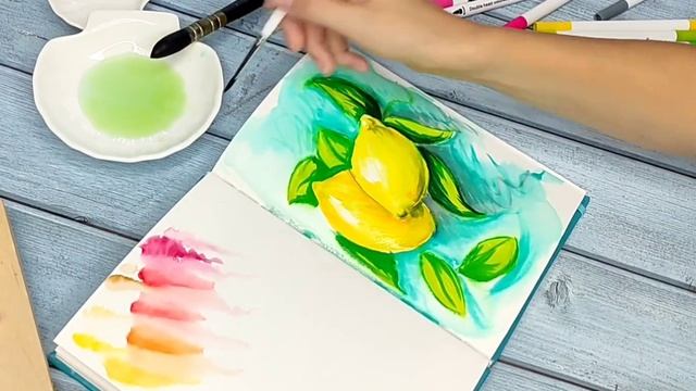 Акварельные маркеры.Как рисовать акварельными маркерами. Акварель смотреть онлайн