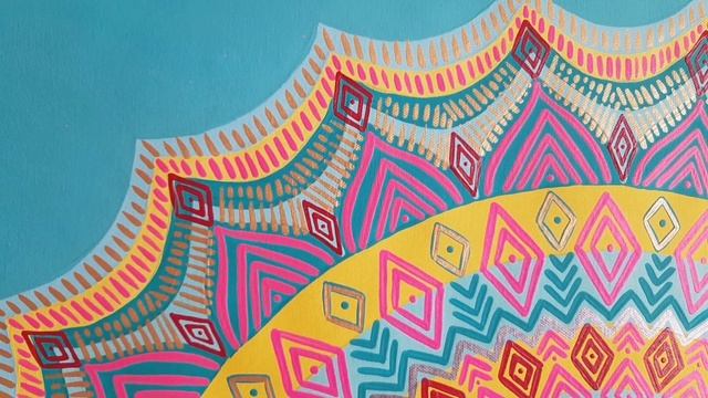 Картина "Золотая Уверенность в Себе". Картина для интерьера в стиле Мандала. смотреть онлайн