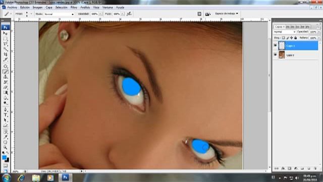 Tutorial Como Cambiar el Color de los ojos con Adobe Photoshop Cs3 En Español Yurguen Carnero.mp4 смотреть онлайн