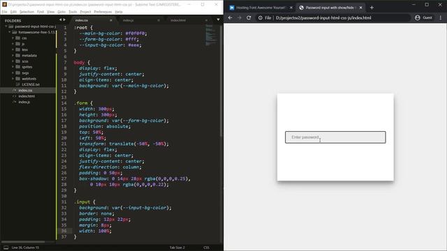 Password input show and hide toggle use Javascript смотреть онлайн
