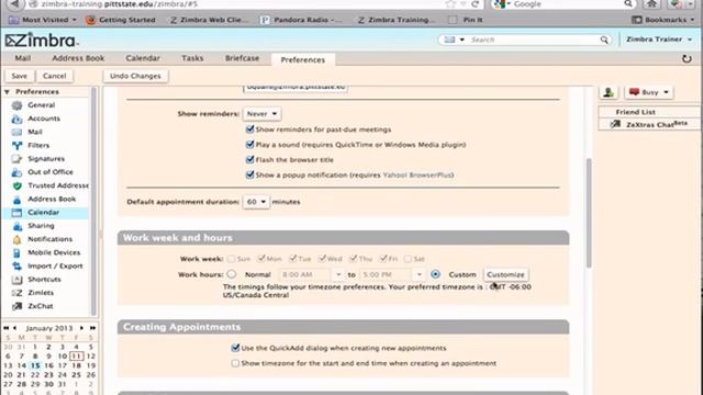 Setting Up a Work Week in Zimbra 8 смотреть онлайн