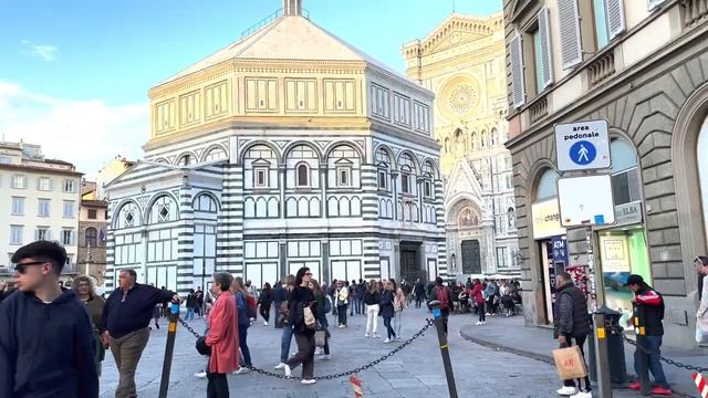 ?? Florence, Italy - Dome, Palazzo Vecchio Walking Tour: April 2023, 4K HDR 60FPS смотреть онлайн