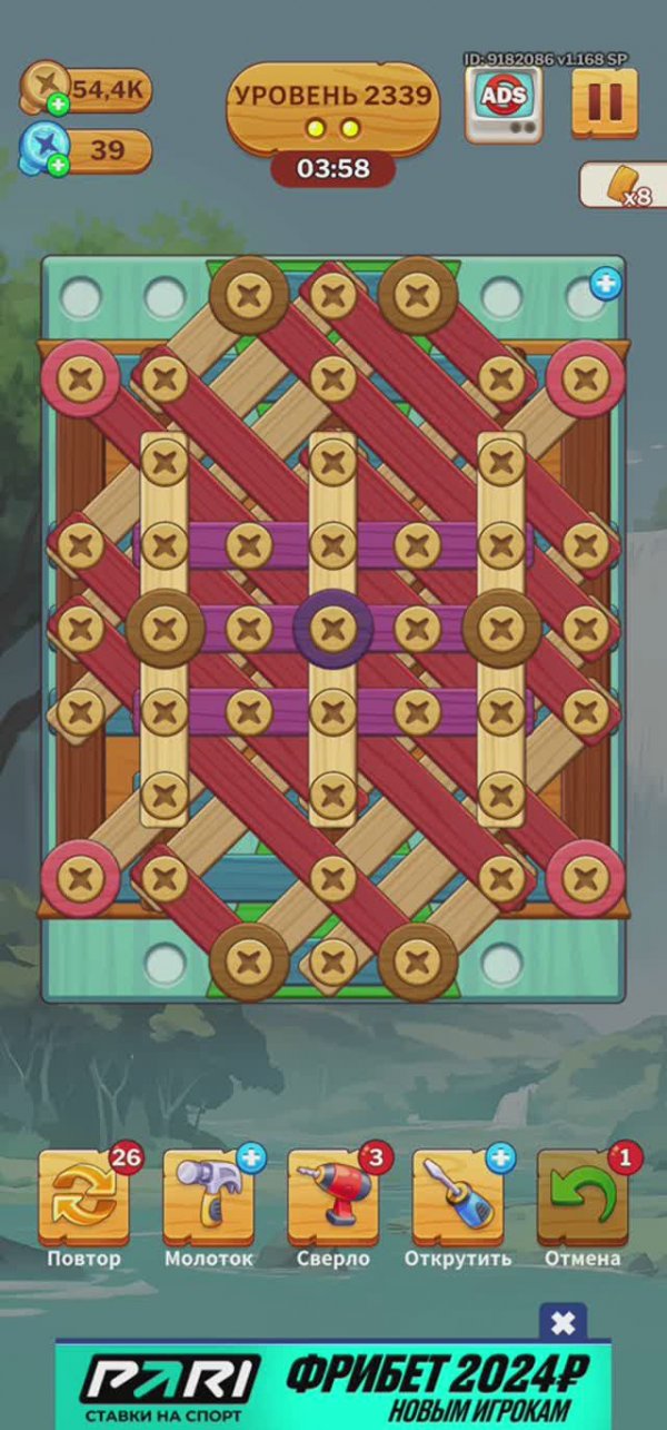 2339 level_screw puzzle (falcon)_Screen_Recording_20240913_043322_Screw Puzzle