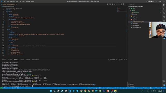 How To Install and Use Django, PostgreSql with Docker, VScode on Window OS смотреть онлайн