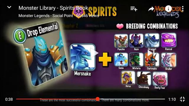 Monster Legends Book Of Drop Elemental