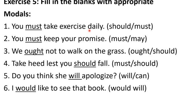 PSEB 9th Class English Grammar Lesson 2 Modals Exercise 4, 5, 6 смотреть онлайн