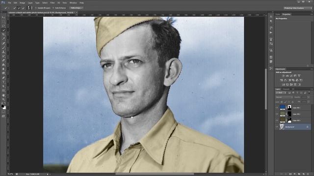 How to Colorize a Black and White Photo in Photoshop смотреть онлайн