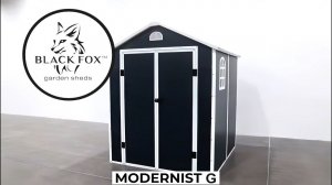 Пластиковый сарай Black Fox «Modernist G». Идеален для хранения садового инвентаря и инструмента.