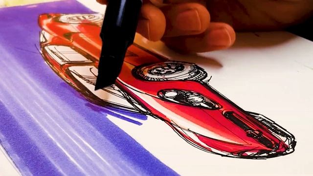 ALFA ROMEO - Tipo 33 Stradale (2min sketch) Time lapse смотреть онлайн