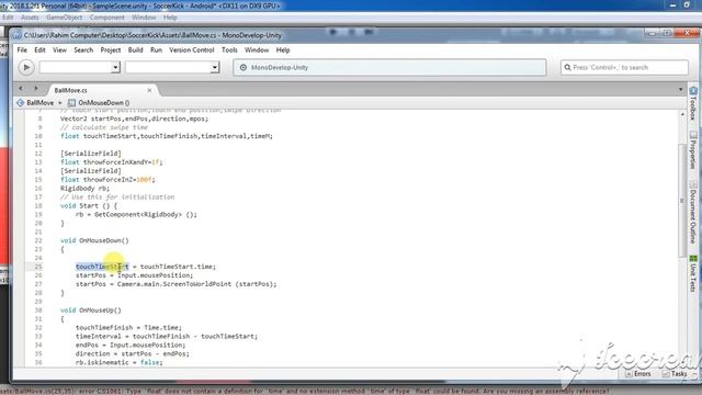 Swipe Throw Ball with Curve [Part 5] - Unity3D Tutorial смотреть онлайн