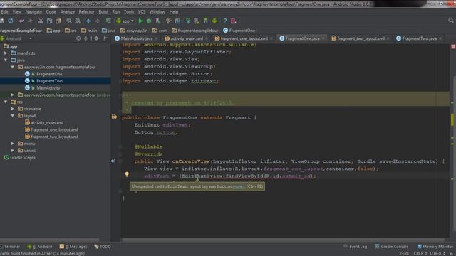 Android Studio Tutorial - 42 - Communication between two Fragments смотреть онлайн