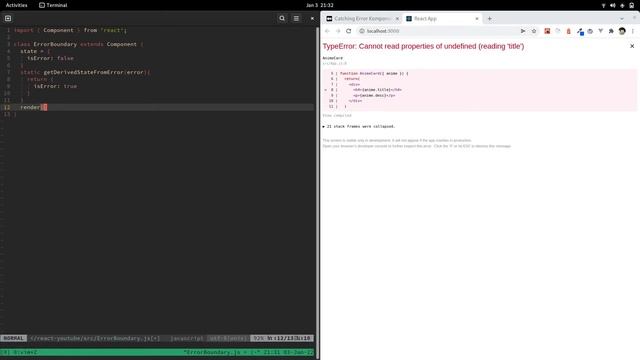 Catching Error Komponen Dengan React Error Boundary смотреть онлайн