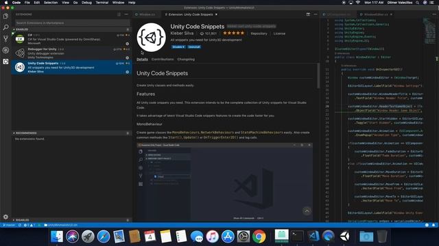 Unity3d Visual Studio Code setup - VSCode intellisense, VSCode Unity Debugger, and VSCode Snippets смотреть онлайн