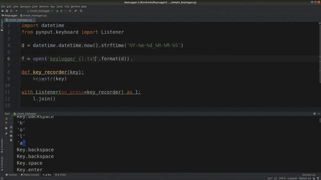 COMO HACER UN KEYLOGGER EN PYTHON (MUY FACIL) ✅ con Código смотреть онлайн