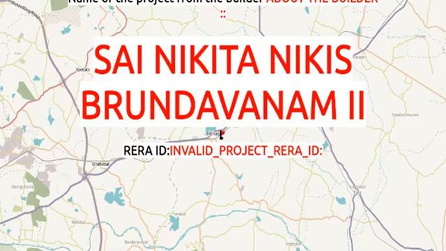 Hyderabad | Sai Nikita Nikis Brundavanam II By About The Builder : At Bibinagar | MapFlagged