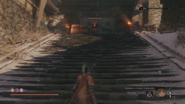 Sekiro: Shadows Die Twice 3 red hats but if you play it smart just lead them 1 by 1 to the bottom смотреть онлайн