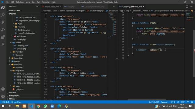 Laravel 5.8 Ecommerce Part-22 B | create Category table and save data & upload image in laravel смотреть онлайн