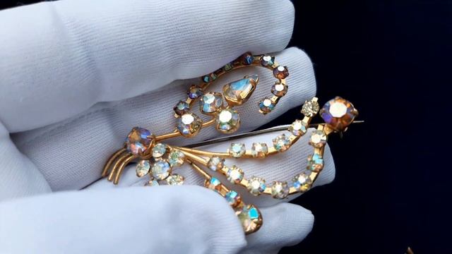 Мой брошкосад. Австрийские и чехословацкие веточки- винтажные броши спрей. смотреть онлайн