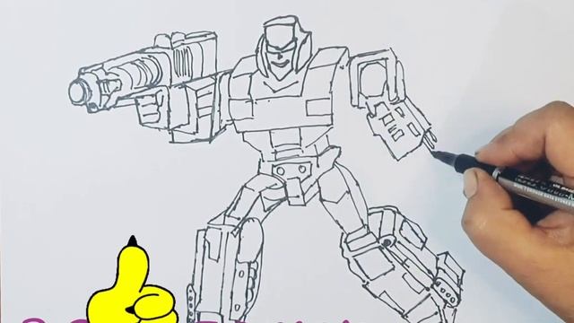 How to draw Robot, Transformers // Как нарисовать робот смотреть онлайн