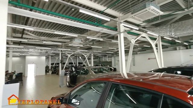 Энергосберегающее отопление в автосалон или шоу рум с уменьшением затрат на котельное оборудование. смотреть онлайн