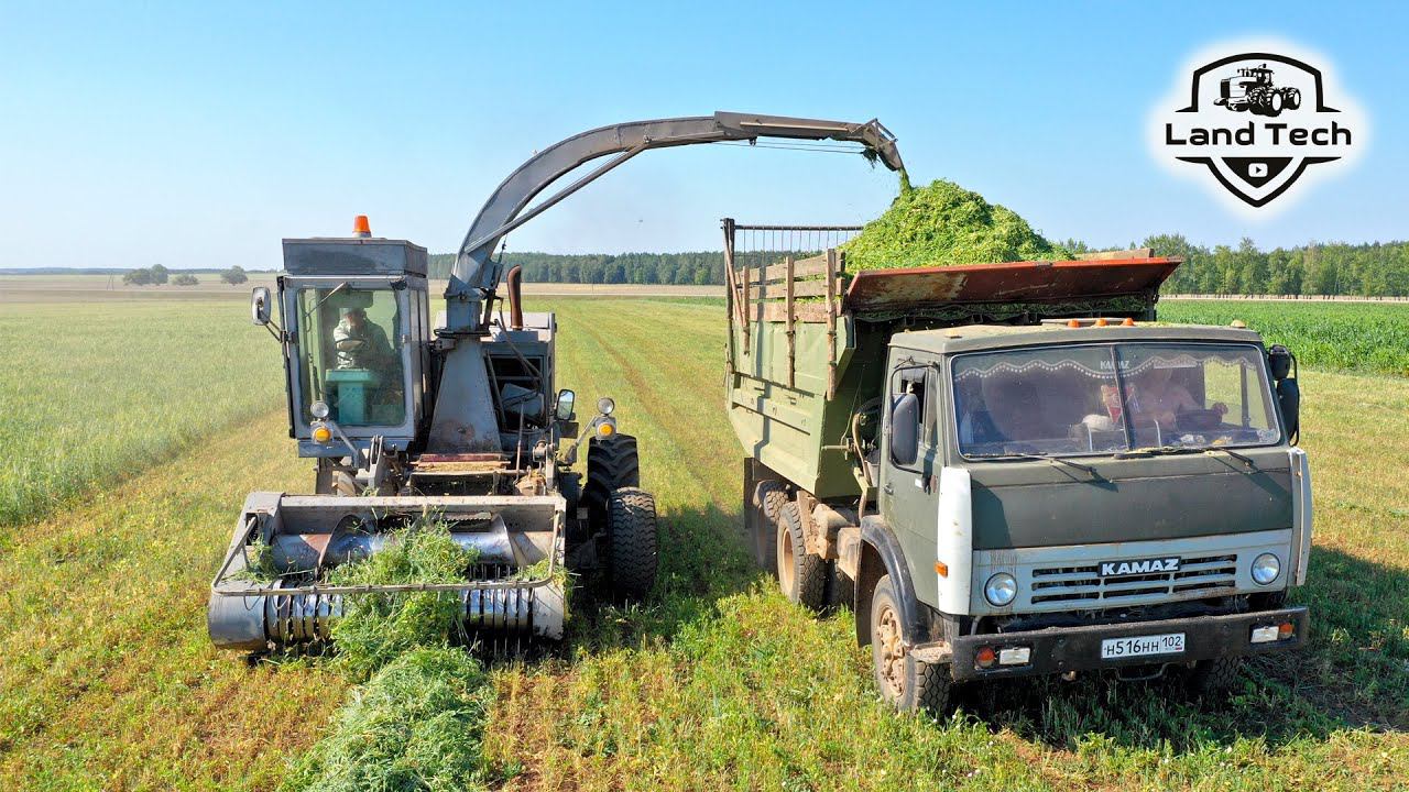 КСК-100 - самый известный кормоуборочный комбайн Советского Союза! КСК-100А-3 с подборщиком! смотреть онлайн