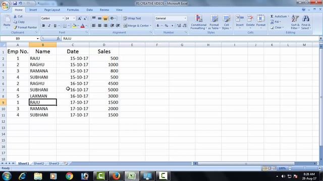 Sub Total in Excel 2007 (SUBTOTAL) смотреть онлайн