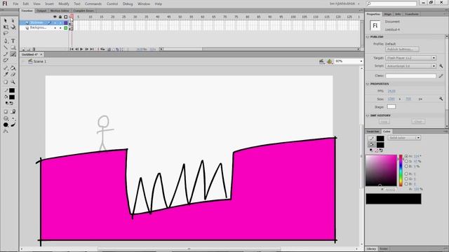 How to make an Animation in Adobe Flash CS6 смотреть онлайн