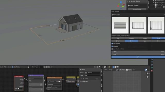 AutoArray - Fence - ArchViz Exterior Addon for Blender смотреть онлайн
