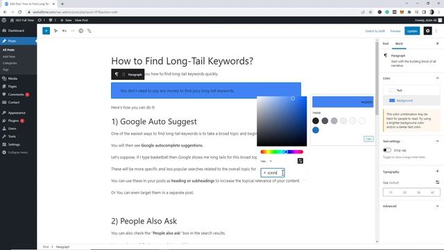 How to Change Font Color in WordPress (2022) | Urdu/Hindi смотреть онлайн