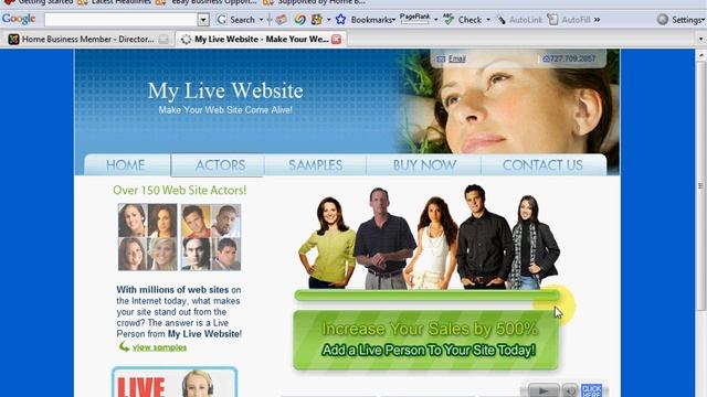 Free Home Biz with Videos for Websites Live Web Actors смотреть онлайн
