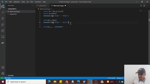 Destructuring in Javascript смотреть онлайн