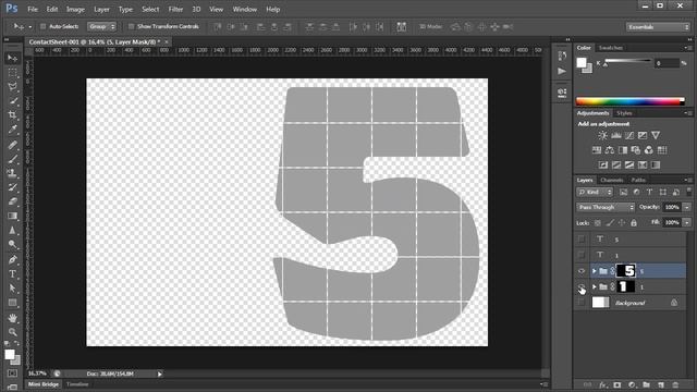 Photo Collage Number Template in Photoshop смотреть онлайн