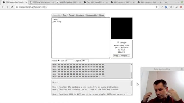 Why learn 6502 assembly in 2021 + JavaScript 6502 assembler and simulator environment overview смотреть онлайн