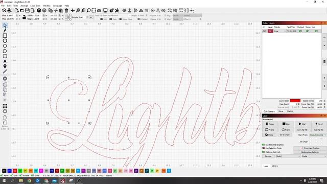 Lightburn Node Editing Tool Create and fix designs easy with Node editing смотреть онлайн
