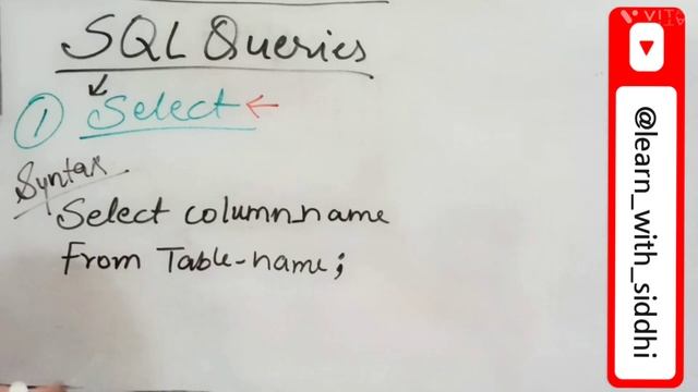 Learn SQL Commands || Select Command Syntax and Example смотреть онлайн