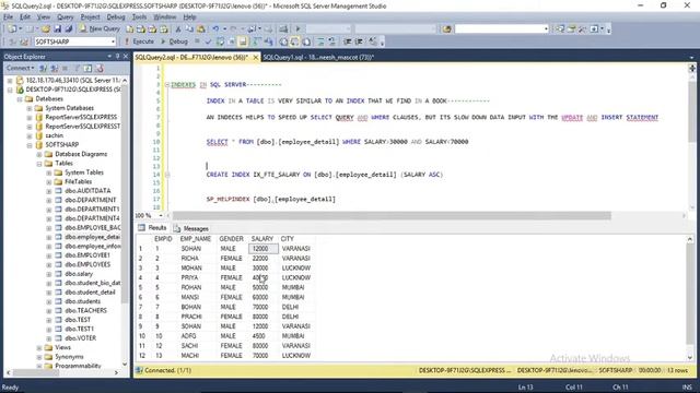 INDEX IN SQL SERVER, SQL TUTORIAL FOR BEGINNERS смотреть онлайн