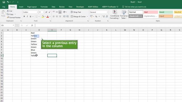 Using Excel Autocomplete смотреть онлайн