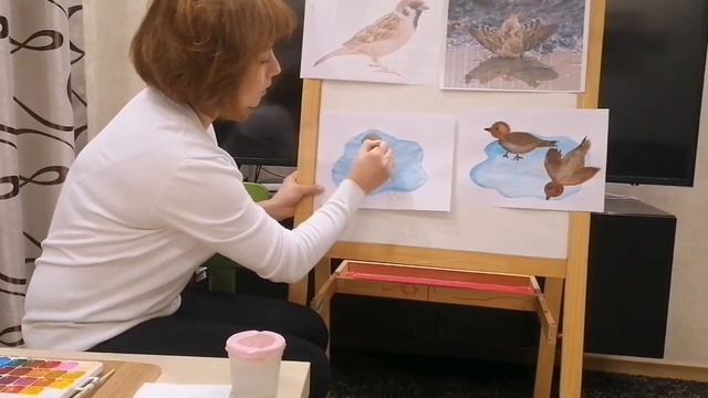 Рисунок воробья смотреть онлайн