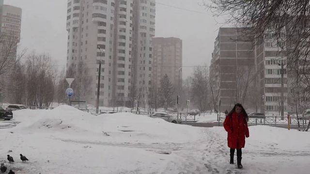 Русская зима в Казани очень сильная метель 04 04 2022 смотреть онлайн